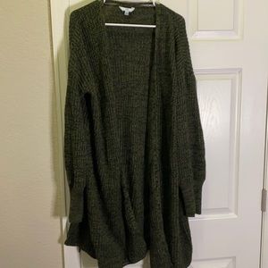 Target- Green and black extra long cardigan